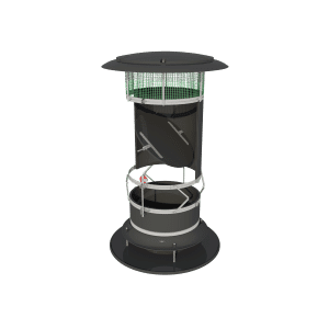 TPI ARC-F Black - Automatic Recirculation Chimney Fixed in Black