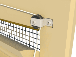 Ventilation pig and poultry house side wall inlet 145-VFG pulley detail