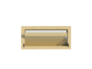 Ventilation pig and poultry house side wall inlet 135-FR front view