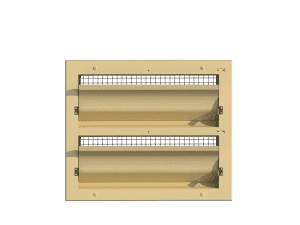 Ventilation pig and poultry house double side wall inlet 145-VFGD front view - TPI-Polytechniek