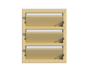 Ventilation pig and poultry house triple side wall inlet 145-VFRT front view - TPI-Polytechniek