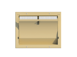 Ventilation pig and poultry house side wall inlet 4000-VFG-C front view - TPI-Polytechniek