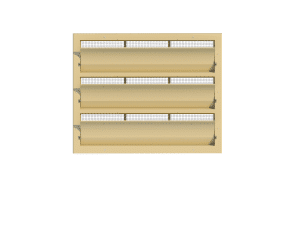 Ventilation - poultry house tunnel inlet 6000-VFG-3-C front view - TPI-Polytechniek