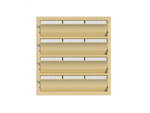 Ventilation - poultry house tunnel inlet 6000-VFG-4-C front view - TPI-Polytechniek