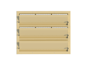 Ventilation - poultry house tunnel inlet 6000-VFR-3 front view - TPI-Polytechniek