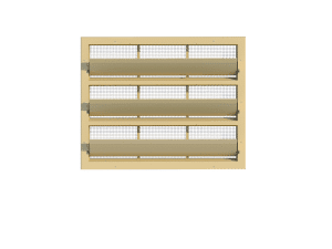 Ventilation - poultry house tunnel inlet 6000-VFR-3-C front view - TPI-Polytechniek