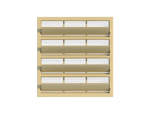 Ventilation - poultry house tunnel inlet 6000-VFR-4-C front view - TPI-Polytechniek