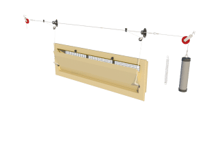 Ventilation - poultry house tunnel inlet 6000-VFR assembly - TPI-Polytechniek